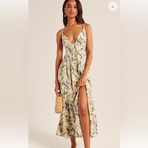 Abercrombie & Fitch Button-Through Maxi Floral Dress